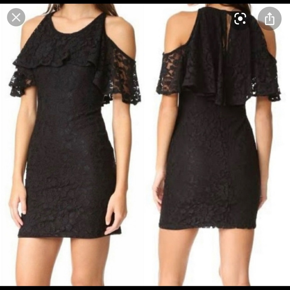 Ella Moss lace cold shoulder dress.